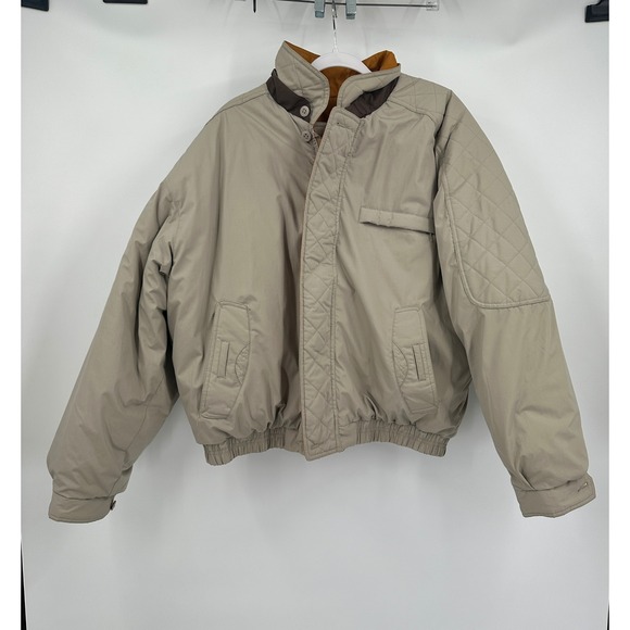 Members Only Vintage Men Reversible Puffer Bomber Jacket Size XL Y2K Streetwear - Picture 1 of 9